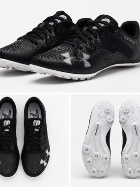Under Armour Black and White Men’s Spitfire Track Spikes